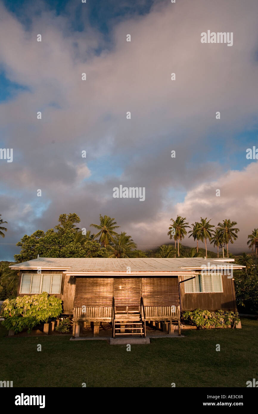 Creole Haus bei Sonnenaufgang Insel Mahe Seychellen Stockfoto