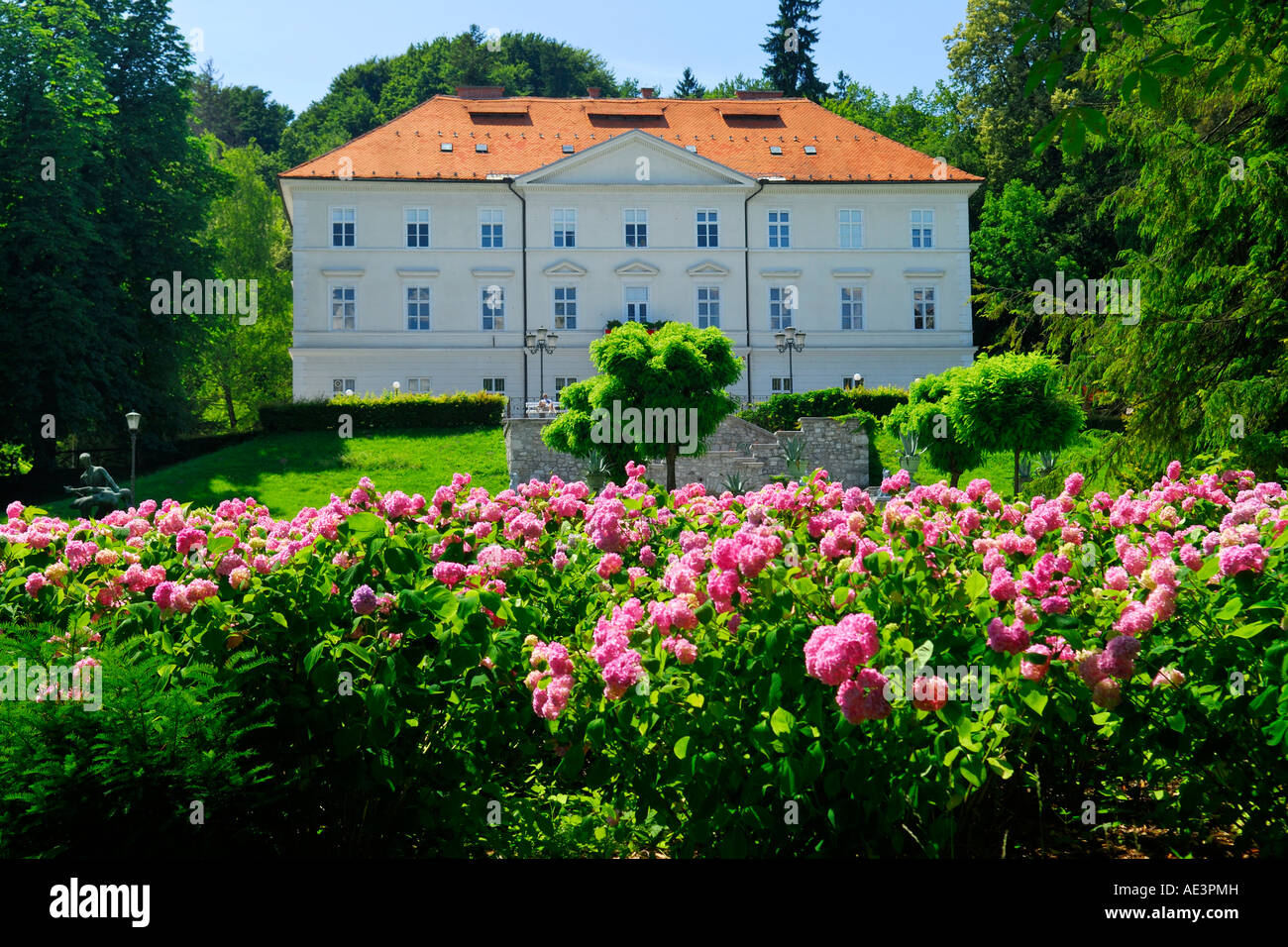 Villa Tivoli internationales Zentrum für graphische Kunst Ljubljana Slowenien Stockfoto
