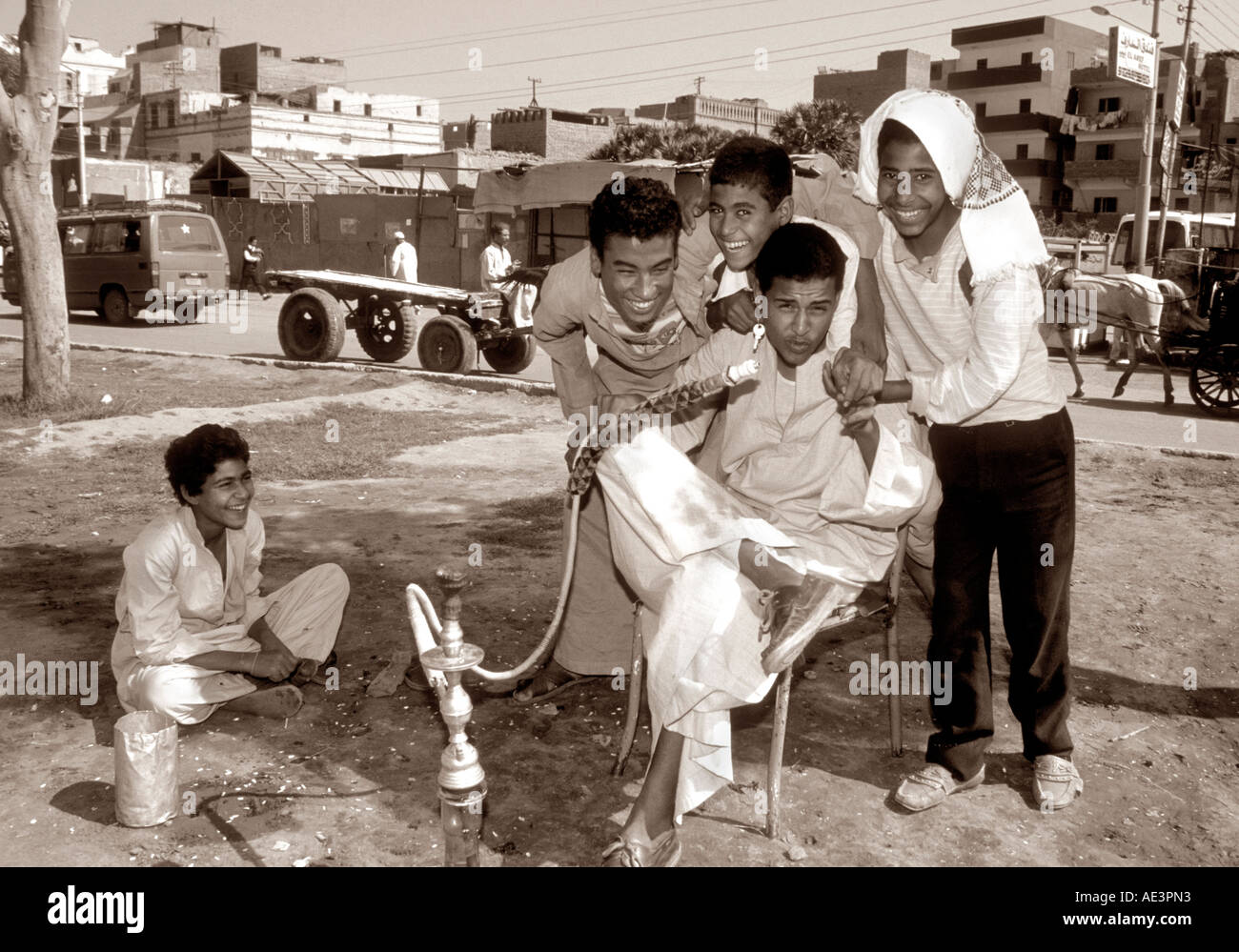 Ägyptischen jungen Männern Luxor Ägypten Stockfoto