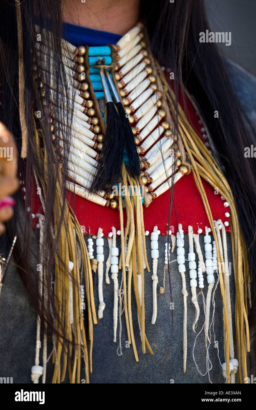 Detail der native American Indian Halskette Schmuck Stockfotografie - Alamy