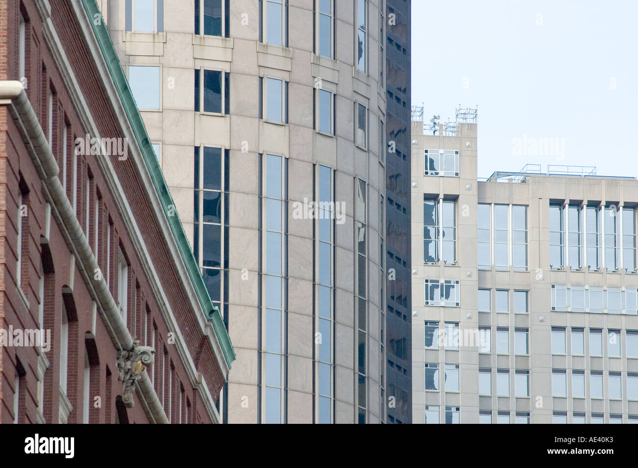 Architektur in der Innenstadt von Boston Stockfoto