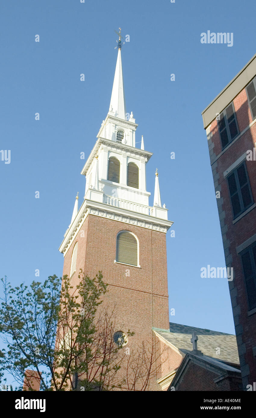 Die Old North Church in Boston s North End Stockfoto