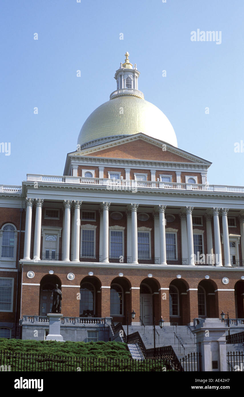 Massachusetts State House in Boston Beacon Hill Stockfoto