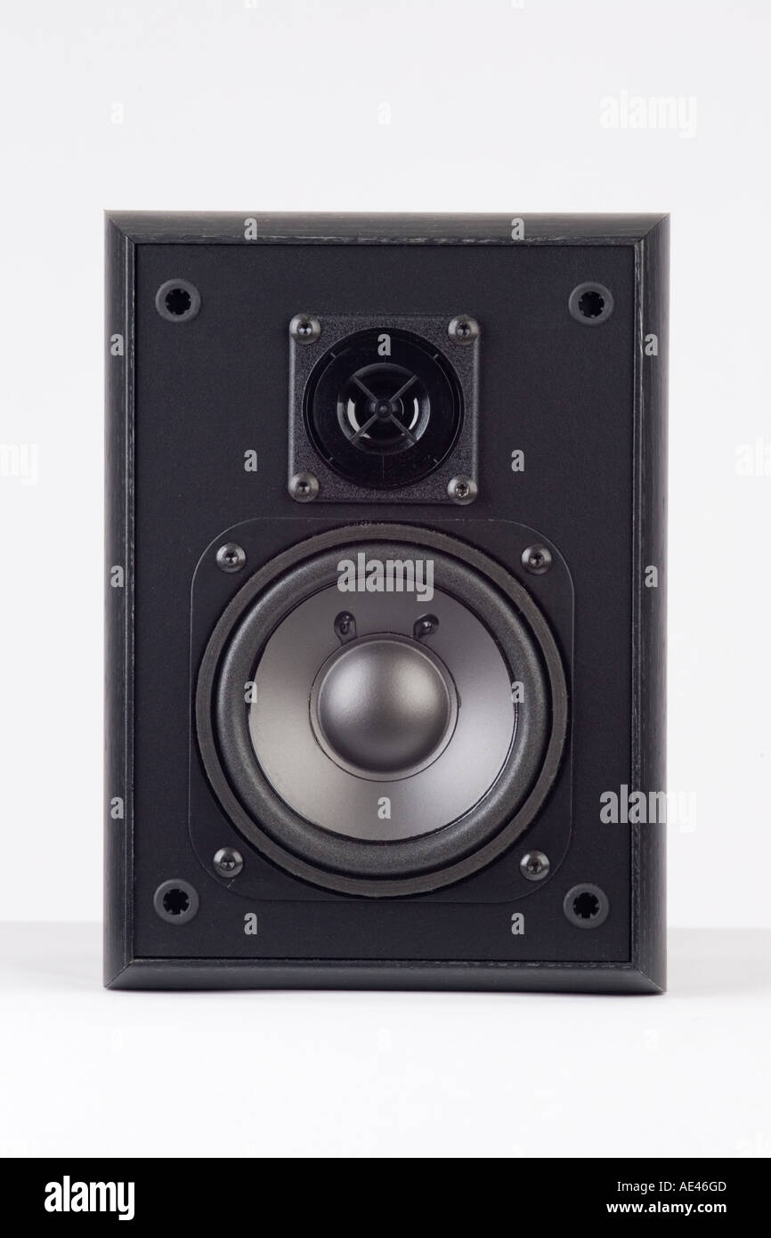 Hi Fi Lautsprecher zeigt den Bass und treble Antriebseinheiten Stockfoto