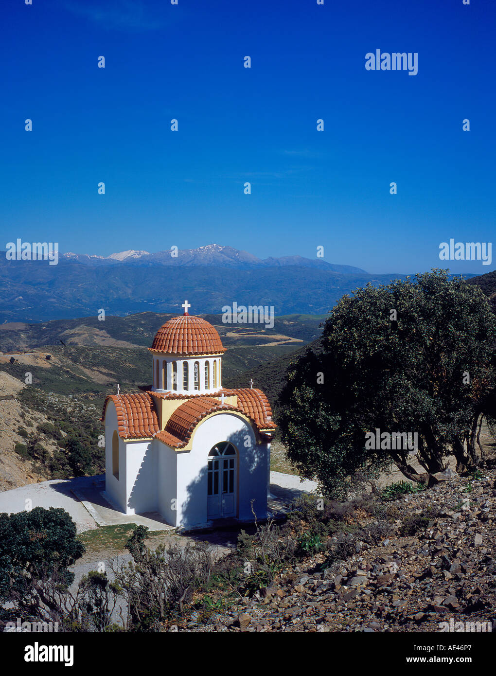 Kapelle in der Nähe von Kandanos, Kreta, Griechenland, Europa. Foto: Willy Matheisl Stockfoto