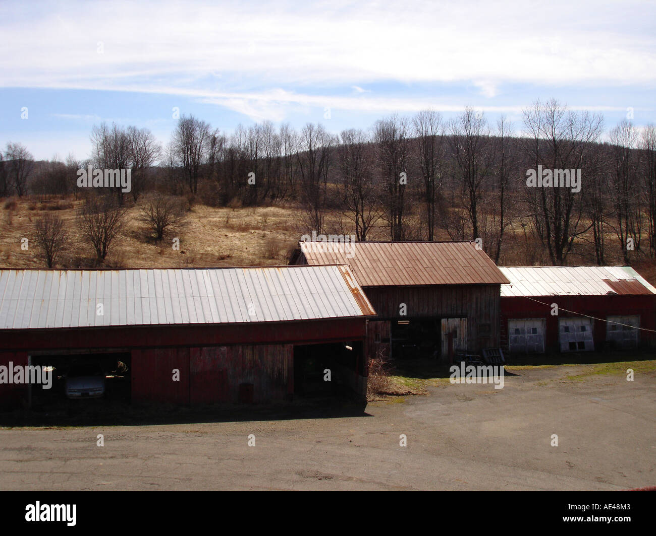 Verlassener Bauernhof, Upstate New York. Vereinigte Staaten von Amerika. Stockfoto