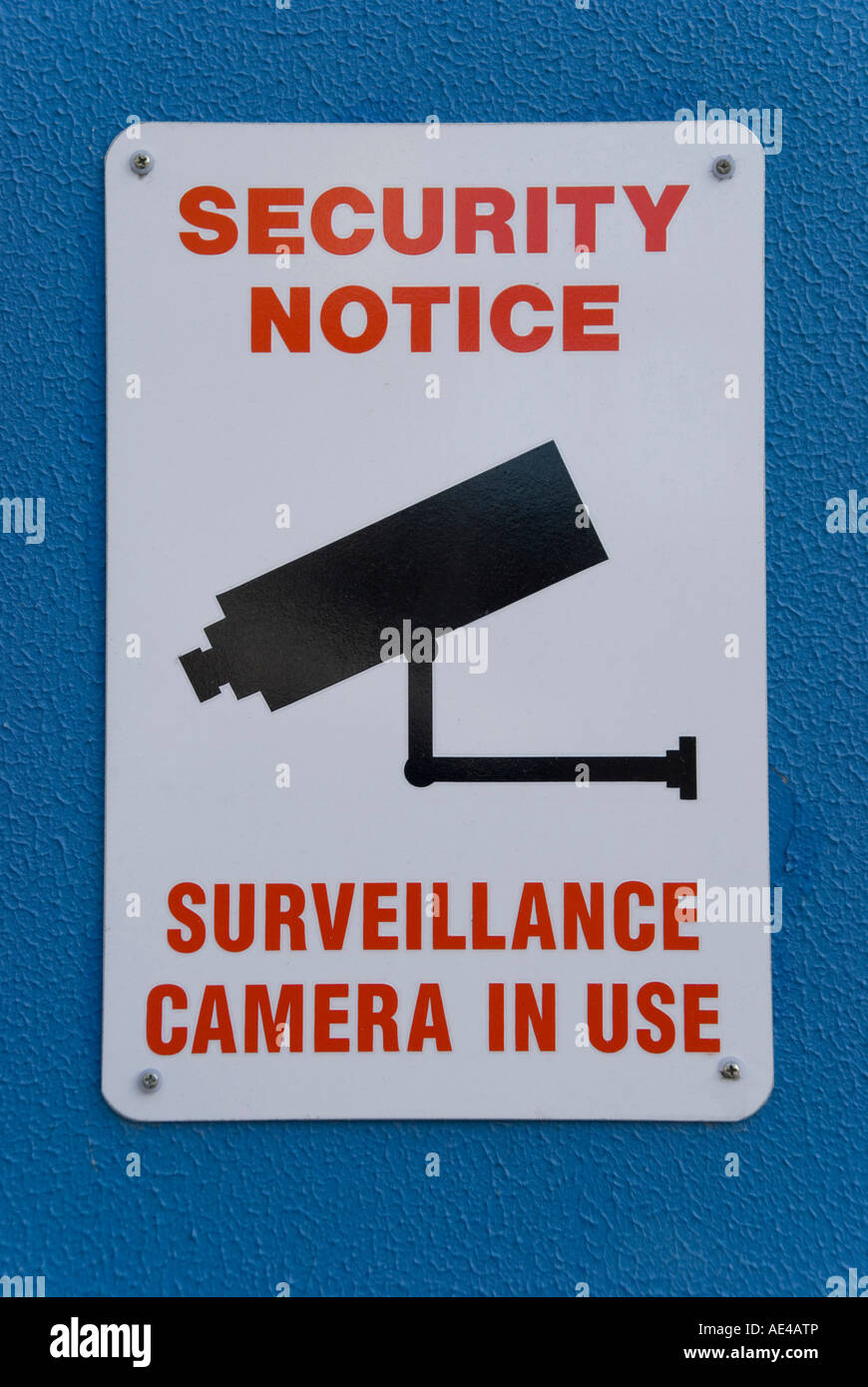 Überwachungszeichen Sicherheitsschild Stockfoto