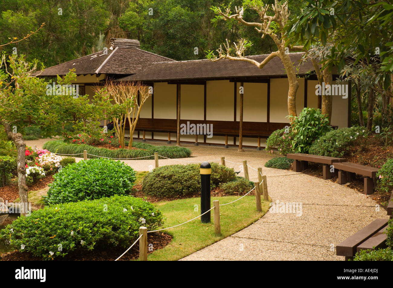 Detail der japanische Garten, Botanischer Garten, Brisbane, Queensland, Australien, Pazifik Stockfoto