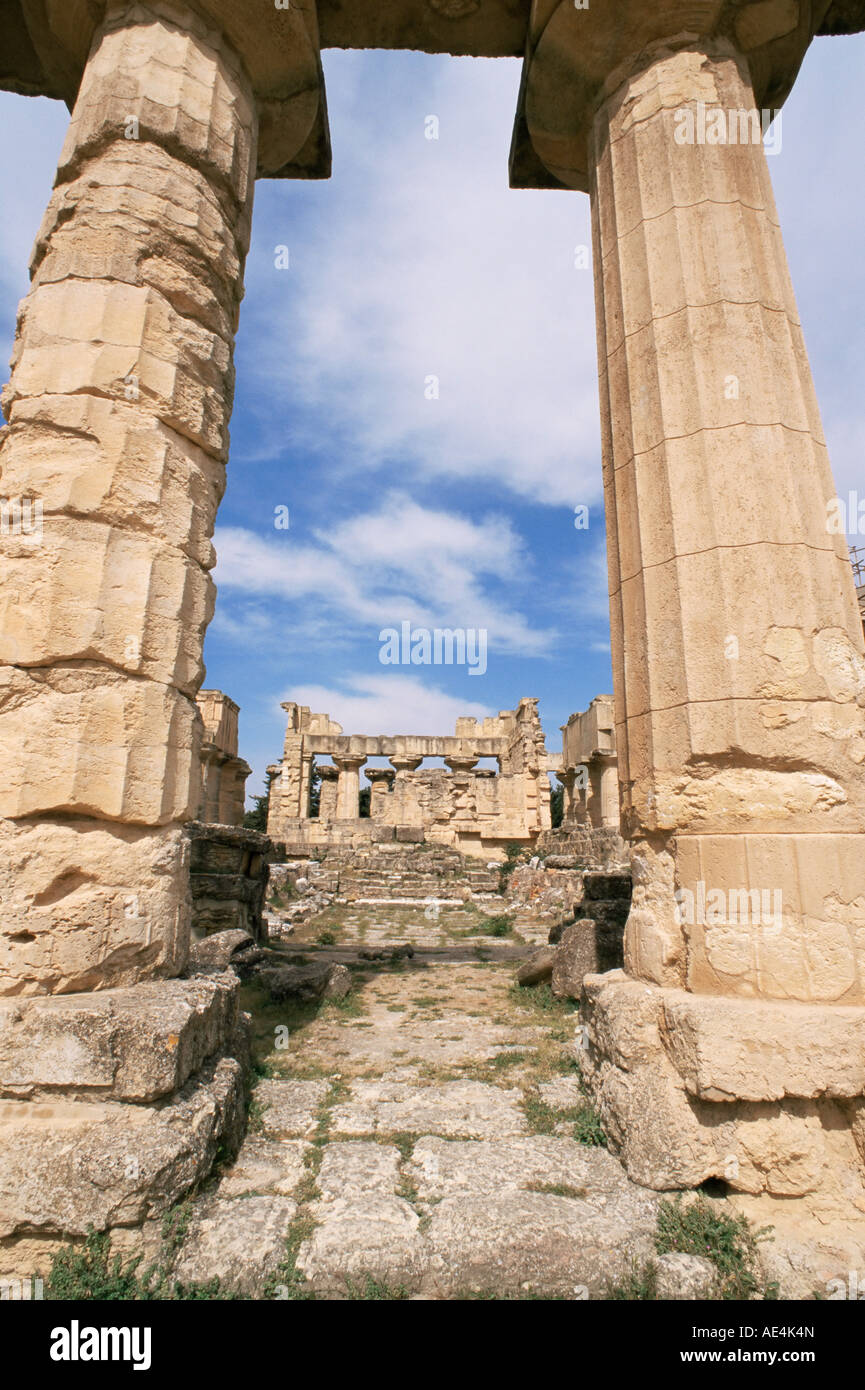 Zeus-Tempel, Cyrene, UNESCO-Weltkulturerbe, Cyrenaica, Libyen, Nordafrika, Afrika Stockfoto