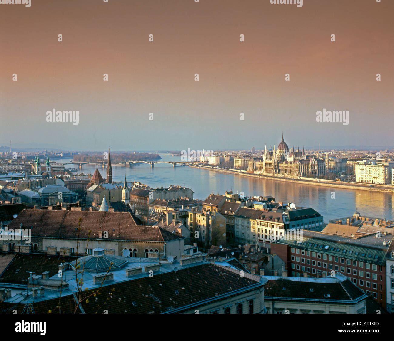 Ungarn Budapest Panorama Übersicht Stockfoto