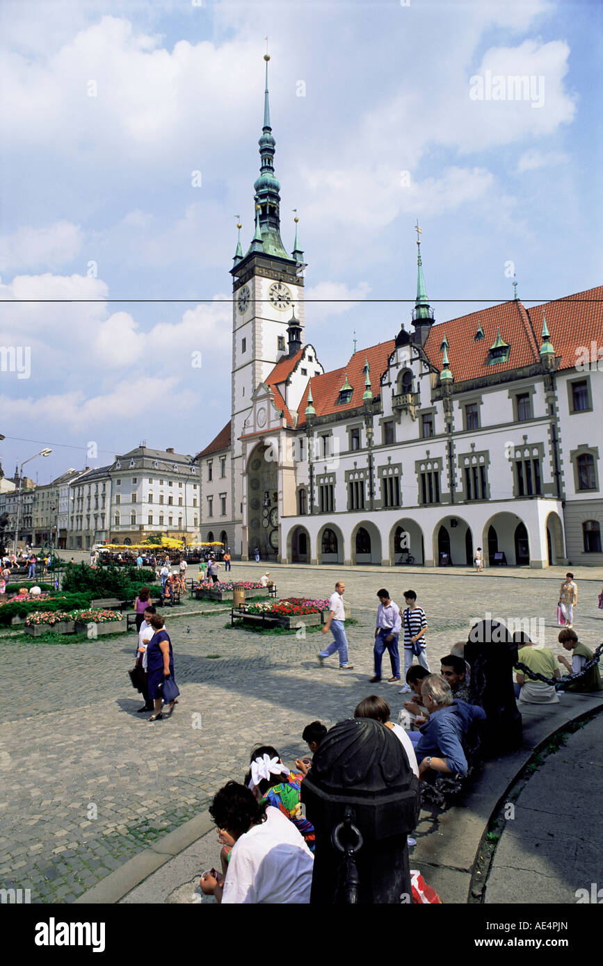 Altes Rathaus, Hauptplatz, Nordmähren, Olomouc, Tschechische Republik, Europa Stockfoto