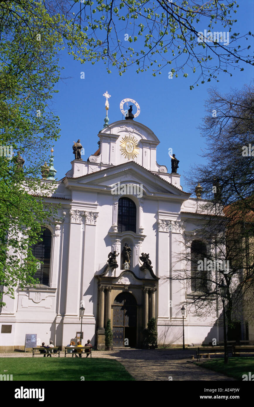 Strahov Fassade der Kirche, Hradcany, Prag, Tschechische Republik, Europa Stockfoto
