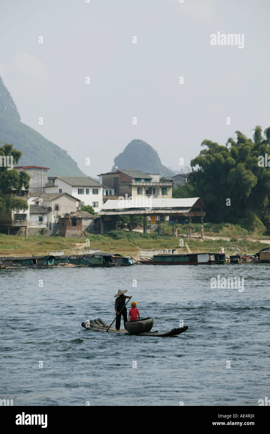 Li-Fluss. Yangshuo, Provinz Guangxi, China, Asien Stockfoto