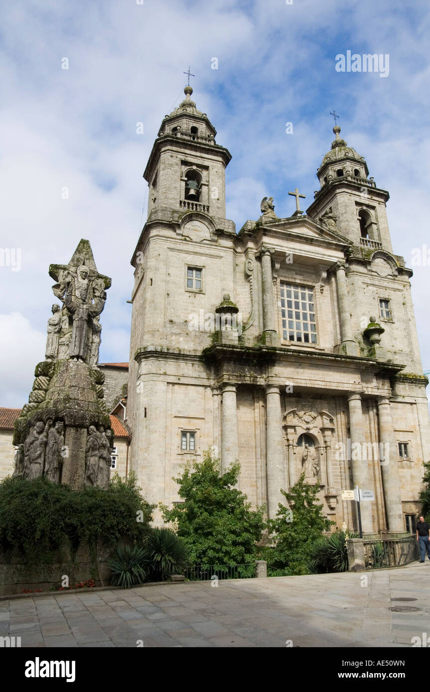 Kirche am Kloster von San Francisco de Valdedios, Santiago De Compostela, Galicien, Spanien, Europa Stockfoto