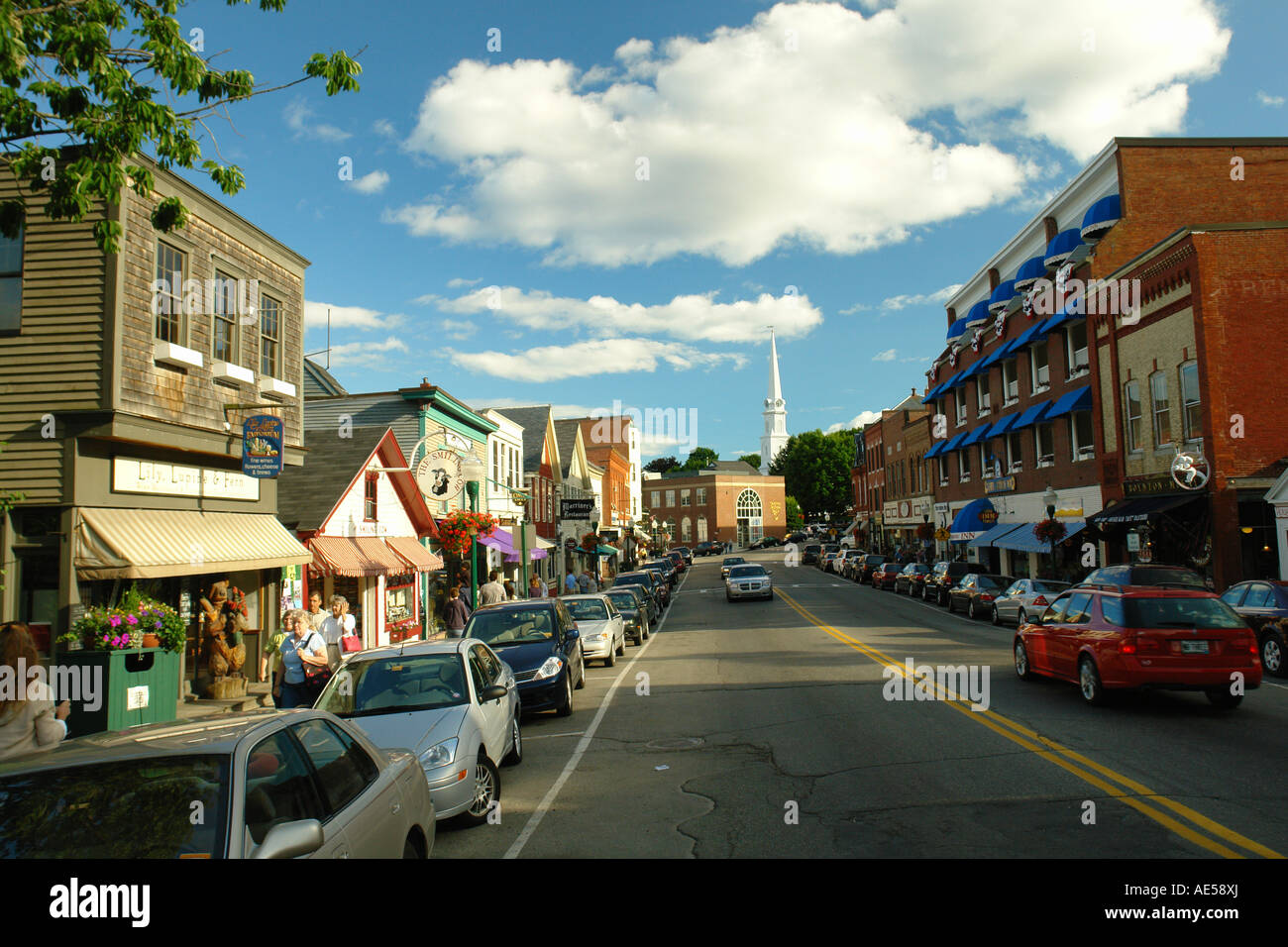 AJD59577, Camden, ME, Maine, Penobscot Bay, Downtown Stockfoto