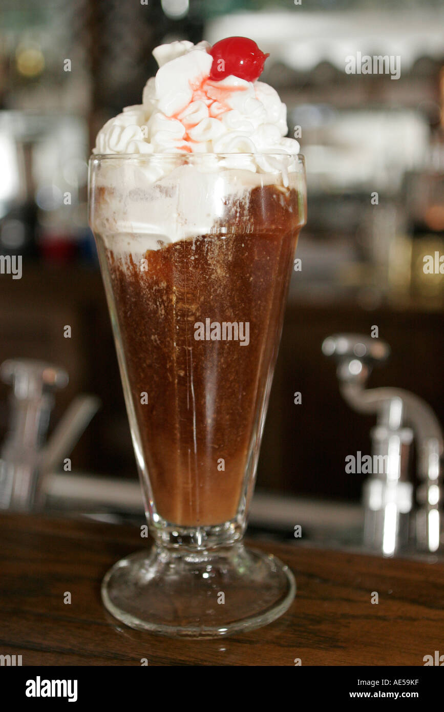 Middleburg, Virginia, Loudoun County, Washington Street, Home Farm Store, Sodacounter, Root Beer Float, VA060520051 Stockfoto