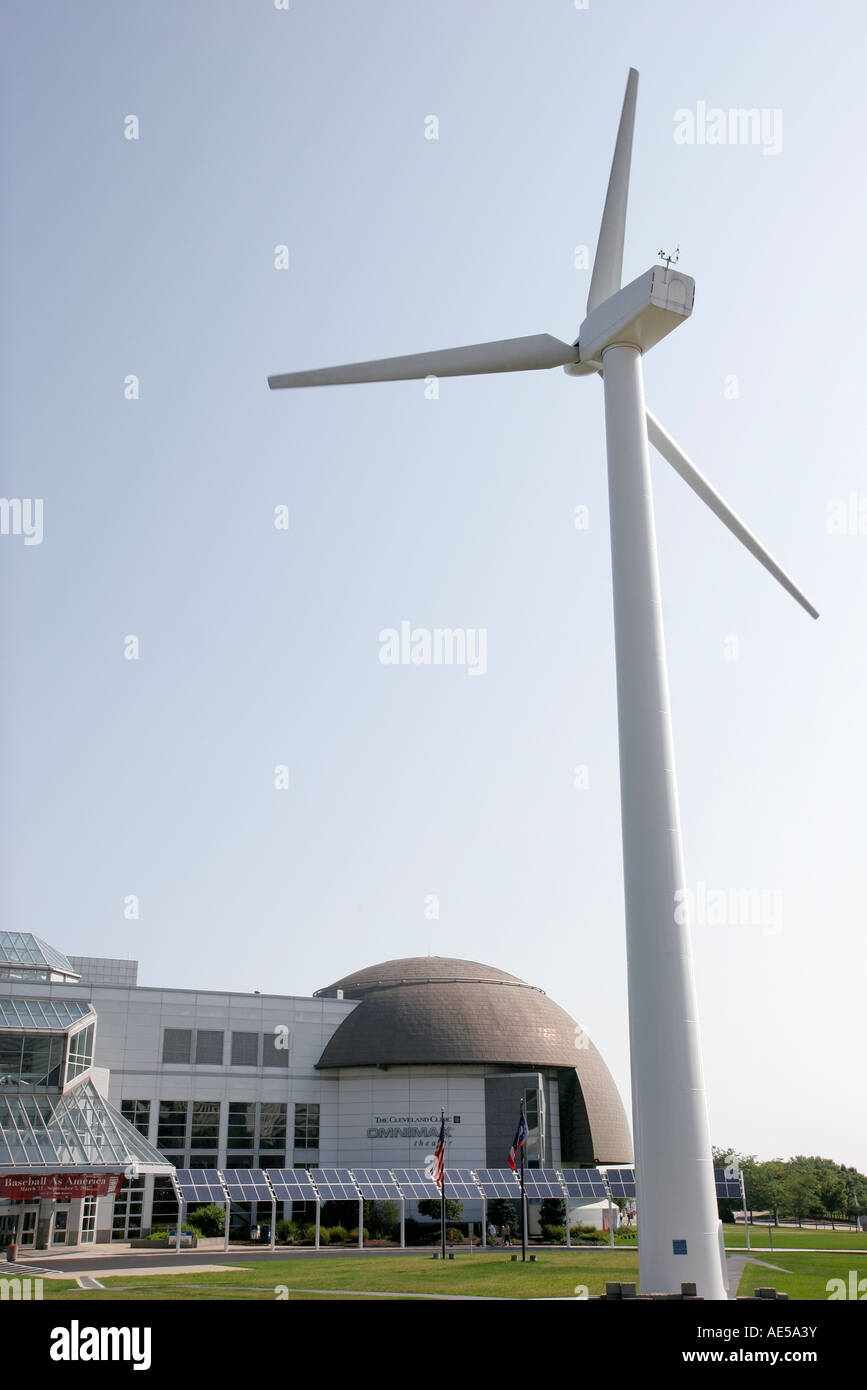 Ohio Cuyahoga County, Cleveland, Omnimax Theater, Theater, windbetriebener Stromerzeuger, OH070730008 Stockfoto