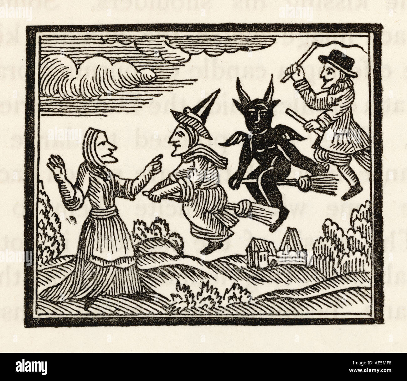 Dämonen und Hexen Stockfoto