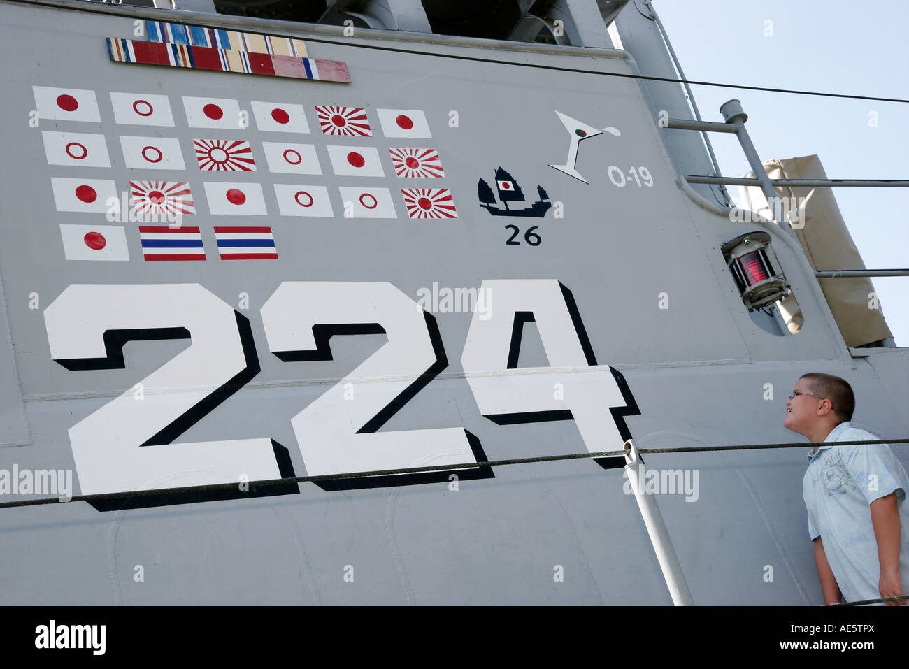 Cleveland Ohio, Lake Erie, USA Cod U-Boot-Denkmal, Zweiten Weltkrieg, Besucher reisen Reise Reise Tourismus Tourismus Wahrzeichen Kultur Kultur Stockfoto