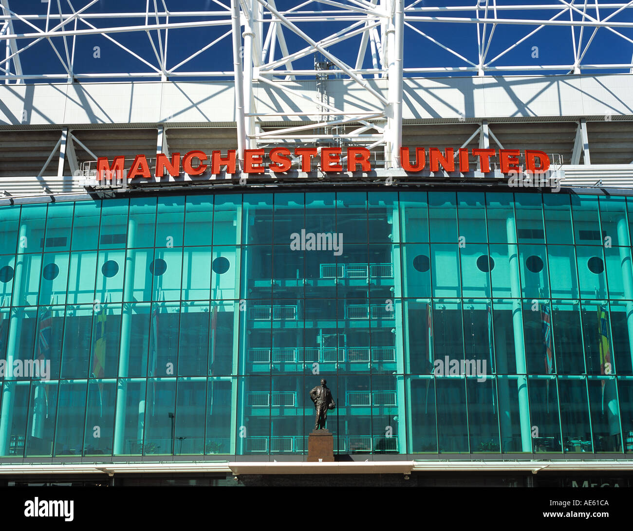 Altes Trafford Heimat von Manchester United Football Club Stockfoto