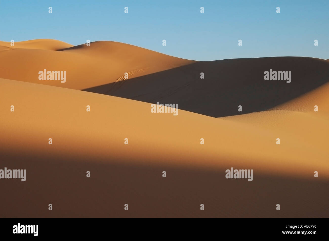 Sanddünen Sahara Libyen Stockfoto