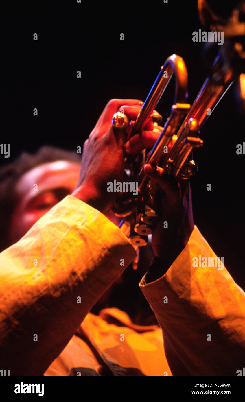 ROY HARGROVE spielt einen Tribut zu den Meilen und Coltrane auf dem MONTEREY JAZZ FESTIVAL in Kalifornien Stockfoto