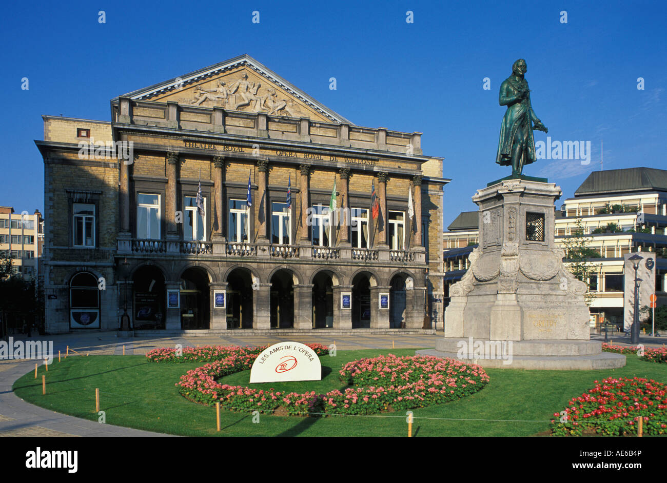 Belgien-Liege Luik Fassade des Opernhauses Stockfoto