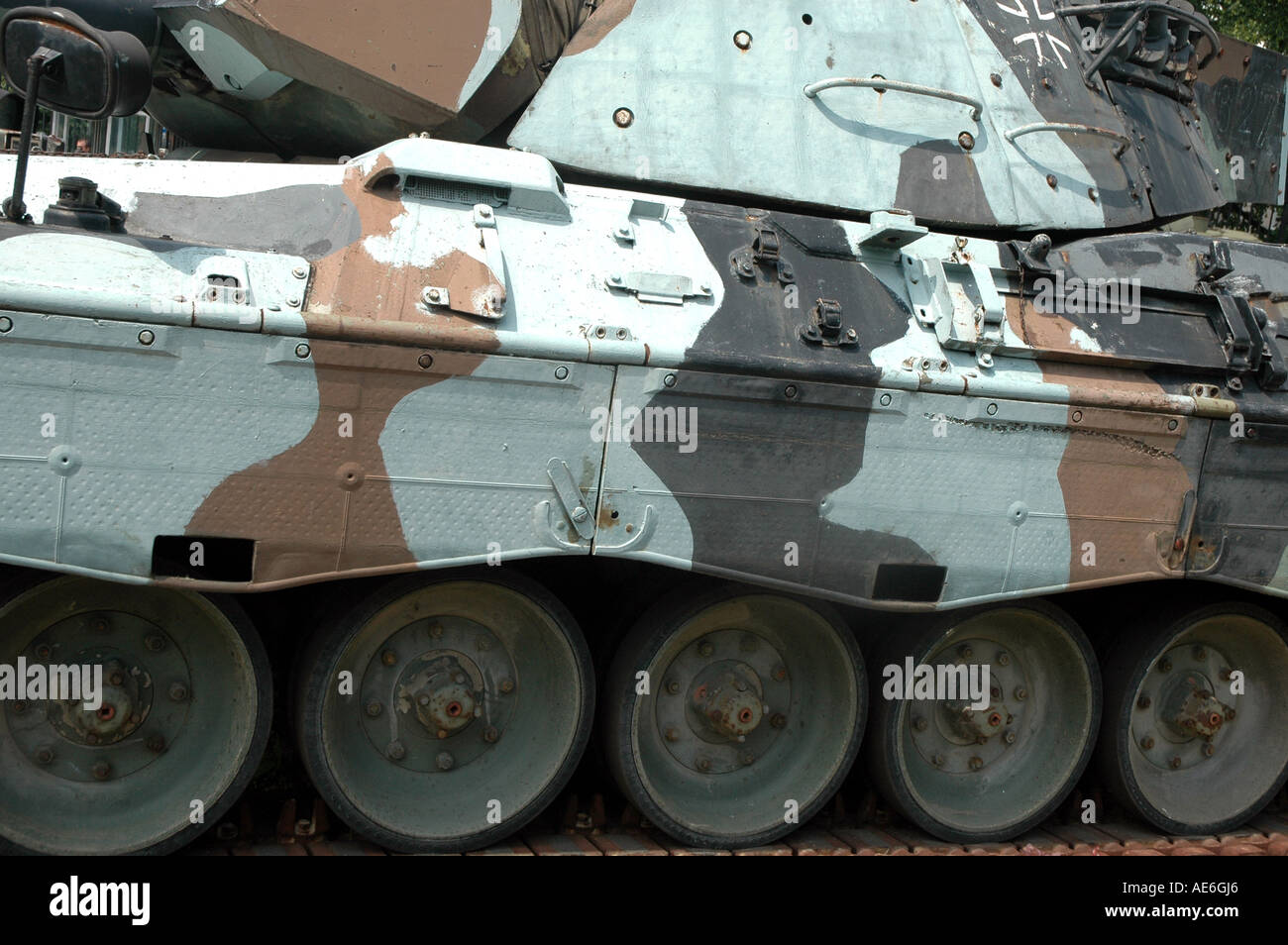 Deutscher Panzer Leopard 1A4 Kaliber 105 mm Stockfoto