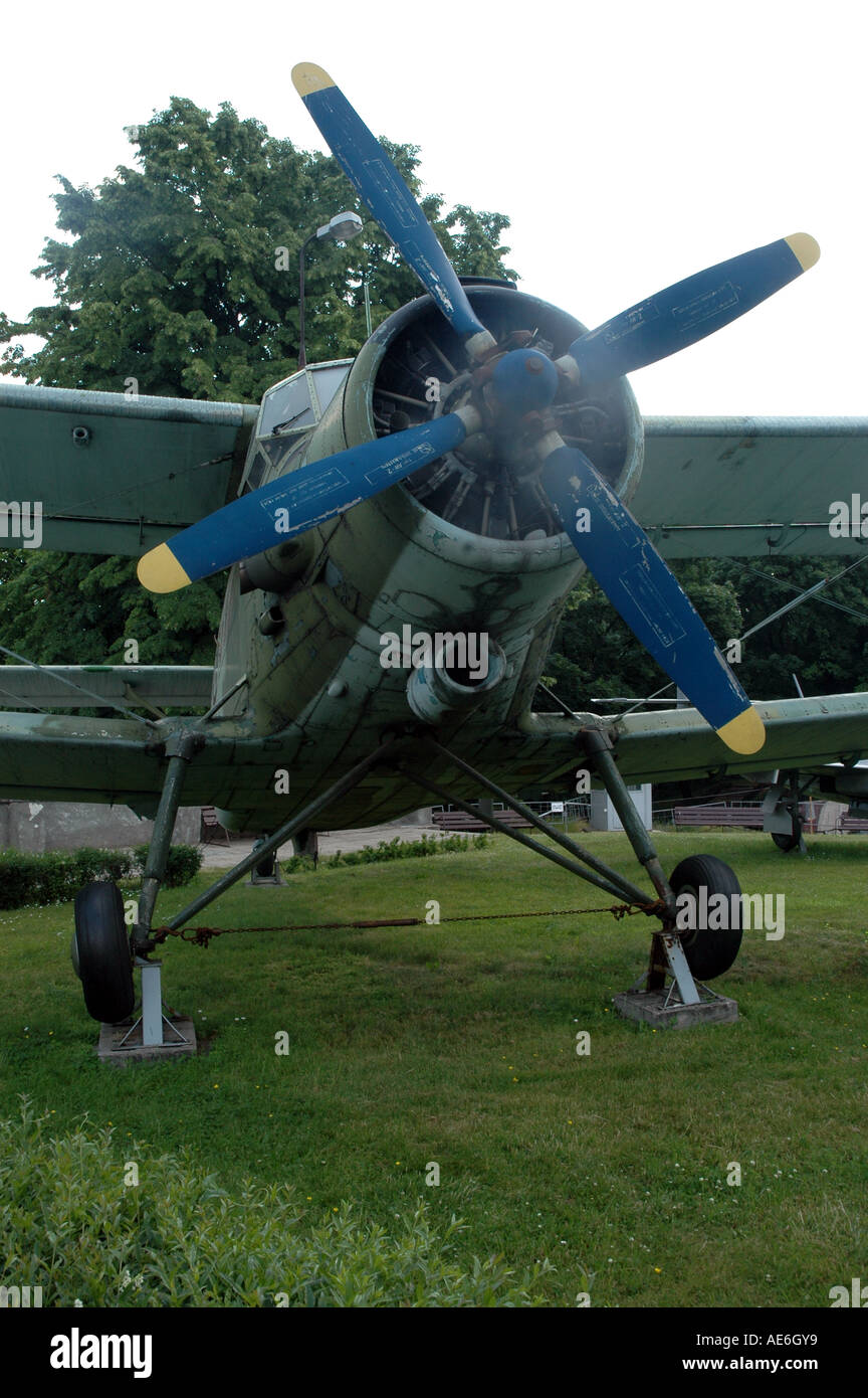 russischer Transportflugzeuge AN - 2P in Polnisch Armed Forces Museum Stockfoto