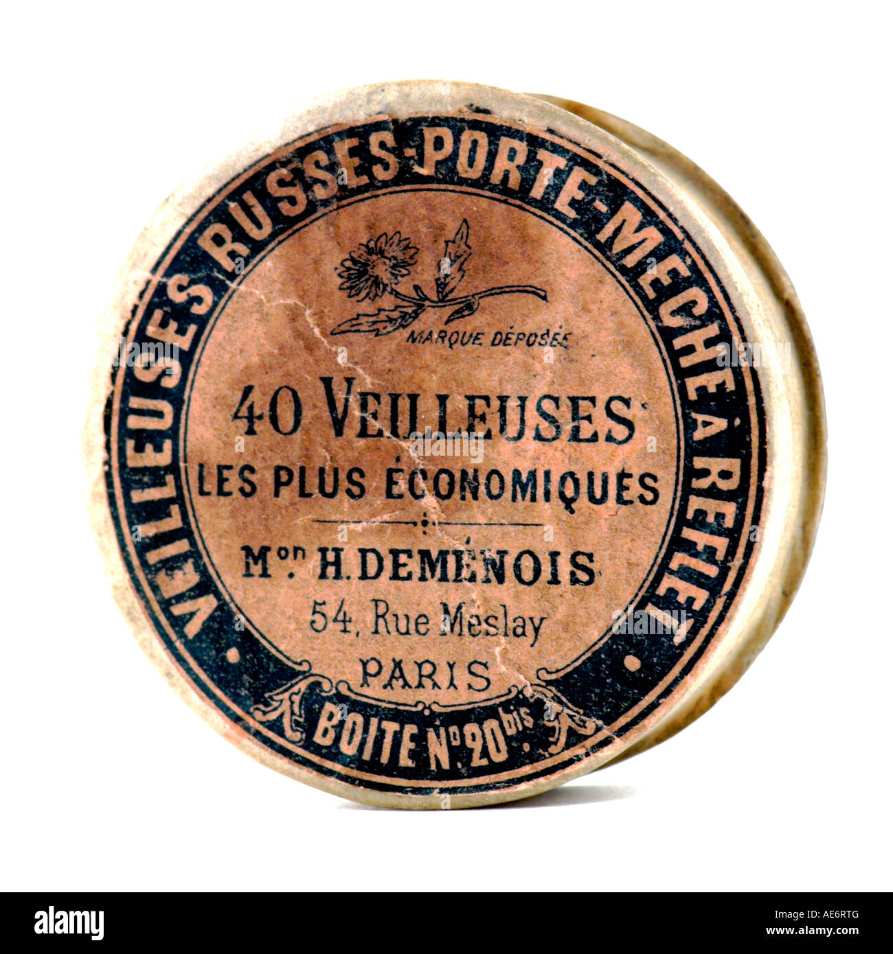 Französisch Veilleuses Box von schwimmenden Dochte nur zur redaktionellen Verwendung Stockfoto