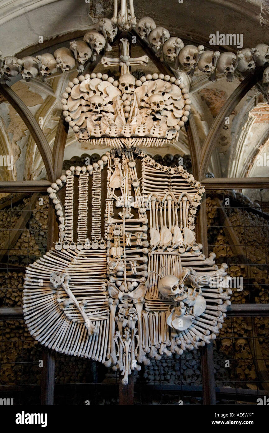 Kapelle Allerheiligen - Beinhaus, Sedlec, Kutna Hora, Tschechien Stockfoto