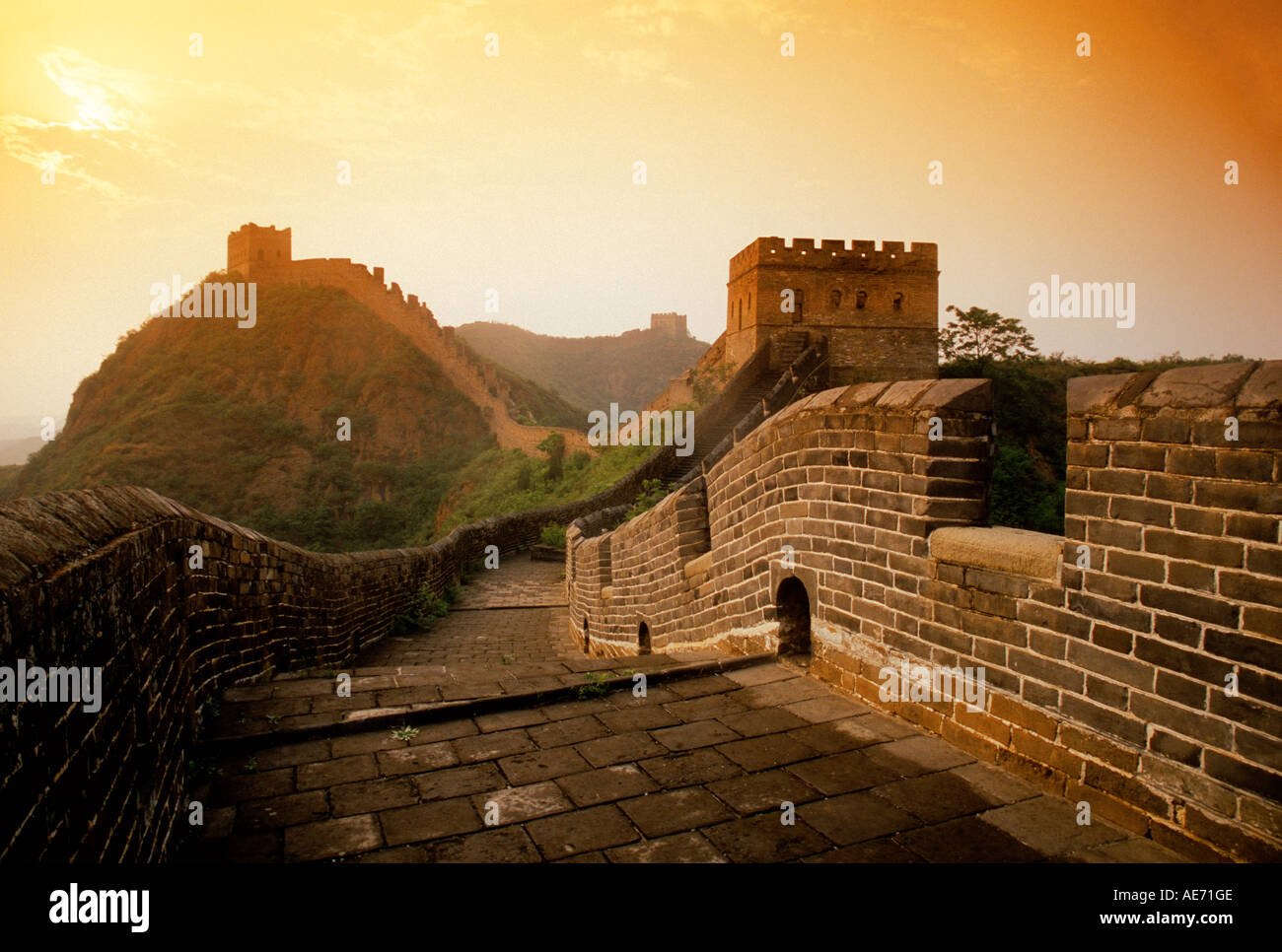Große Mauer bei Jinshanling in der Provinz Hebei, China Stockfoto