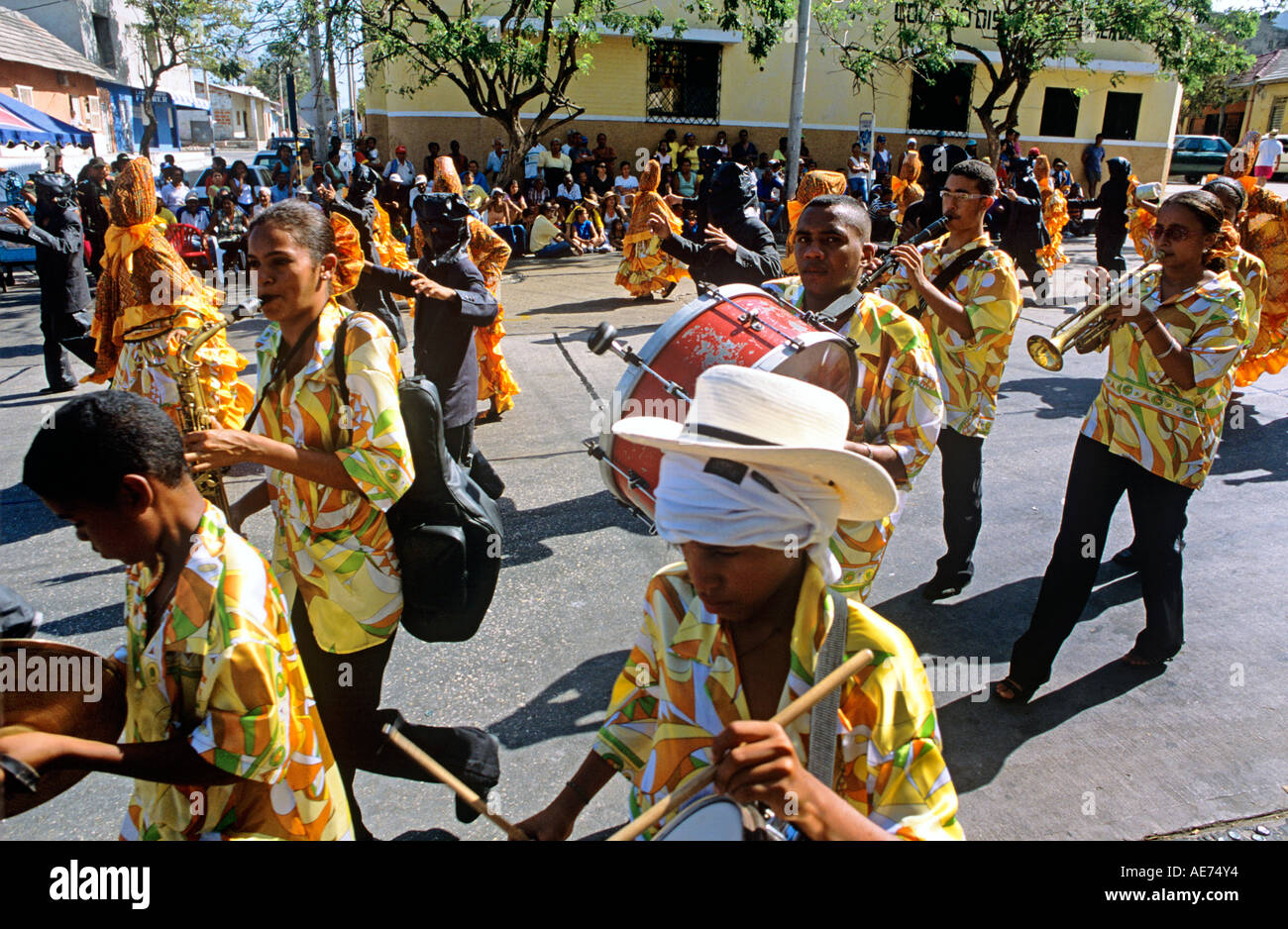 Musiker Karneval Barranquilla in Kolumbien Stockfoto