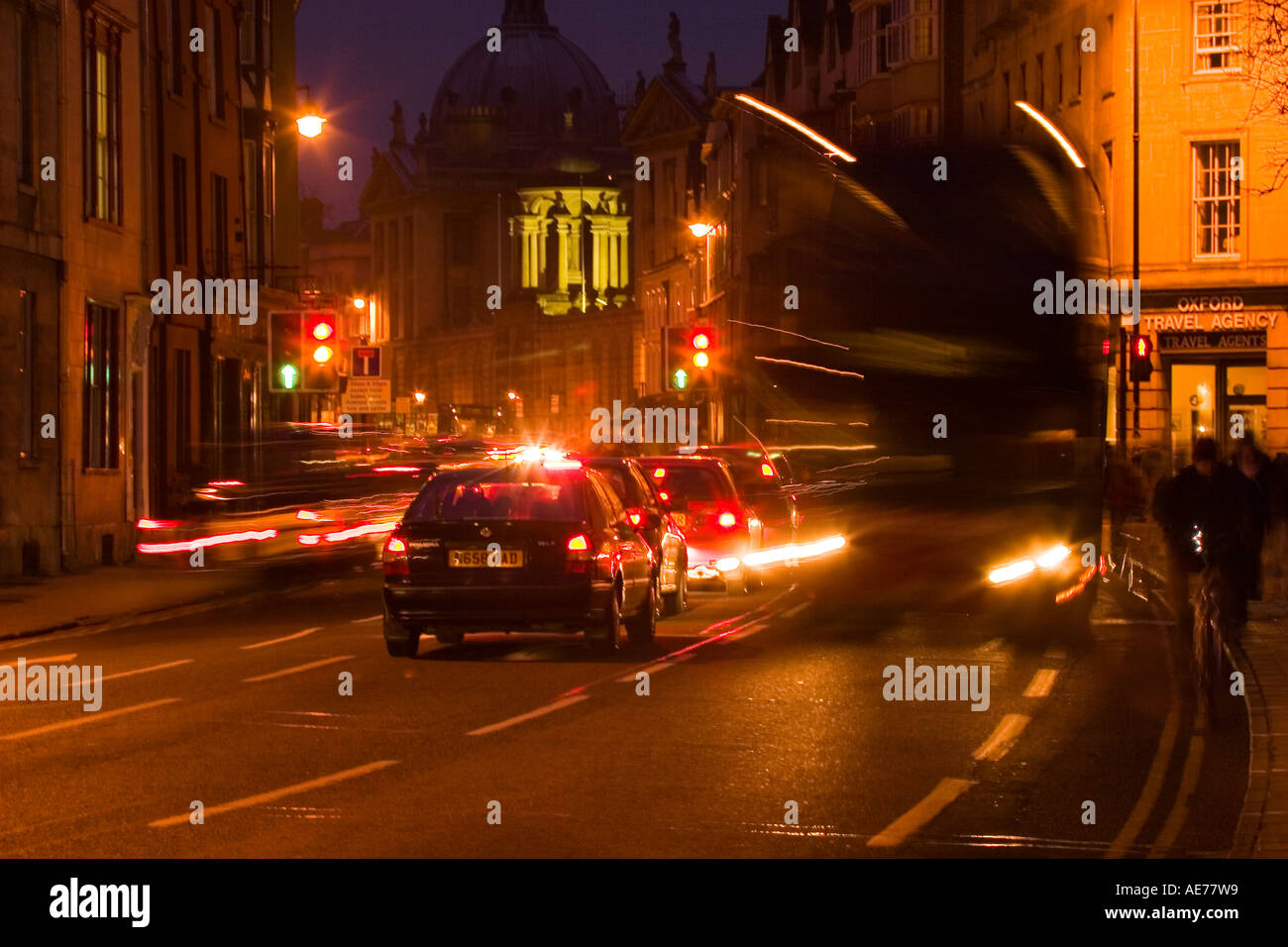 Oxford bei Nacht Stockfoto