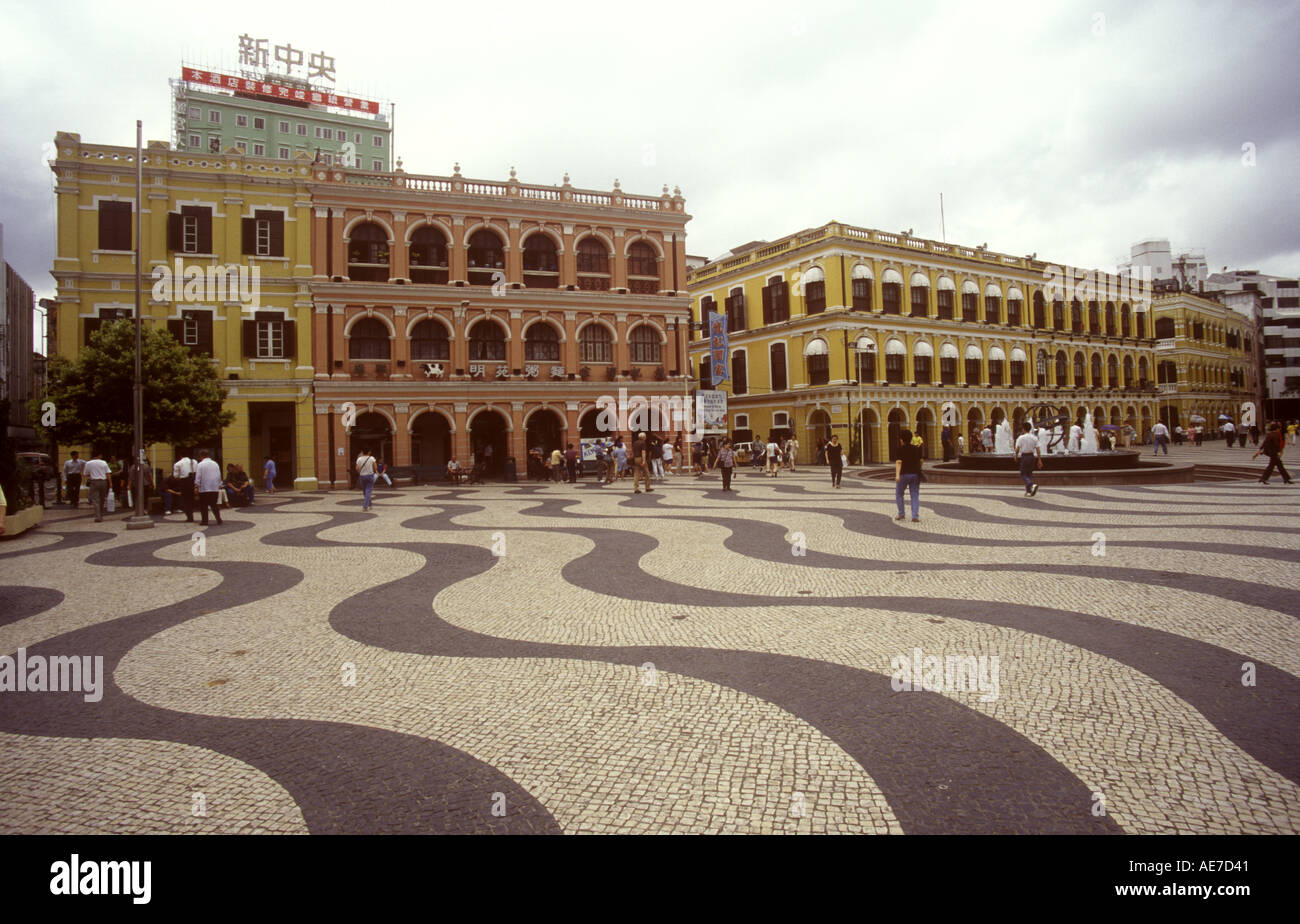 LARGO DO SENADO 01 wirbelnden Pflasterung in Senat quadratische Macau Stadt China THIS IS-1 von 1 ähnliche Bilder und 1 von 200 Gesamt Bilder Stockfoto