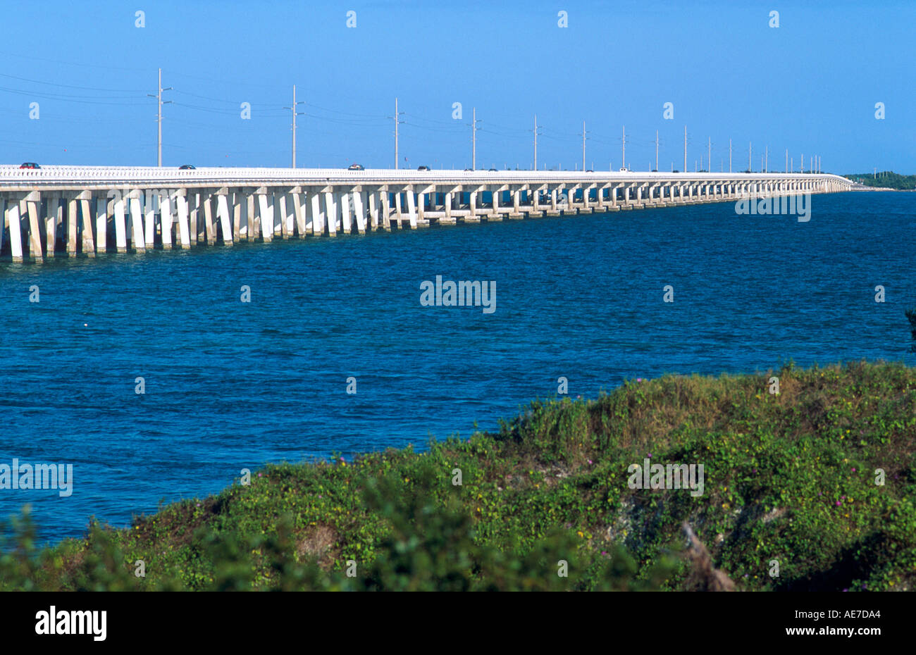 Overseas Highway verbindet Key West, Florida Festland Stockfoto