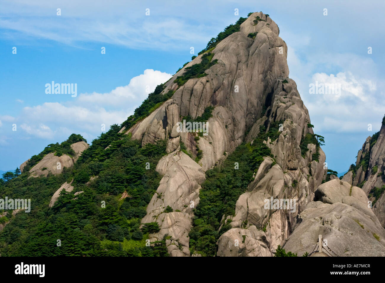 Huangshan Mountain Peak China Stockfoto