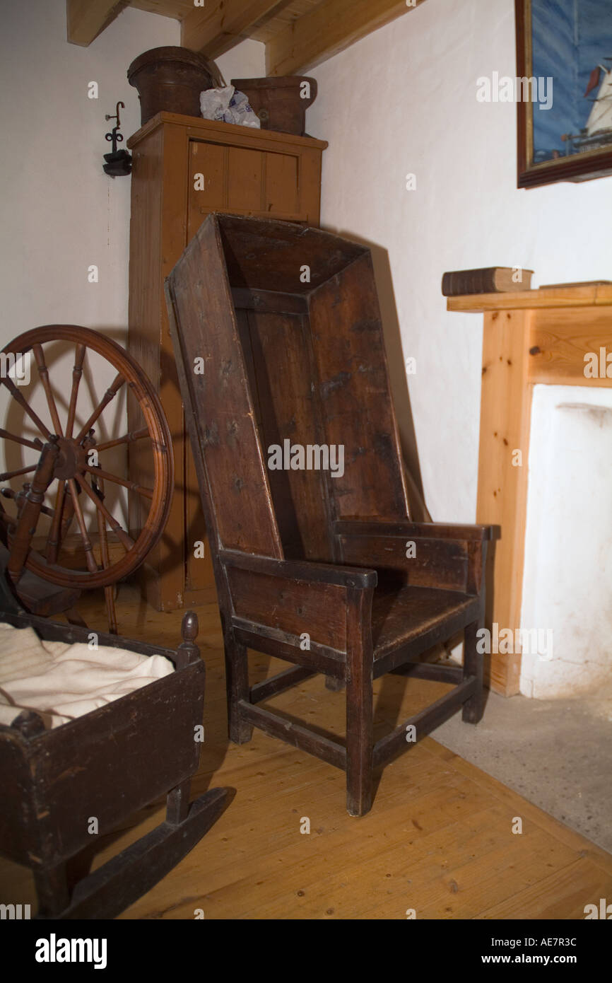 dh Bod of Gremista LERWICK SHETLAND Shetland Holzstuhl Arthur Andersons Geburtsort-museum Stockfoto