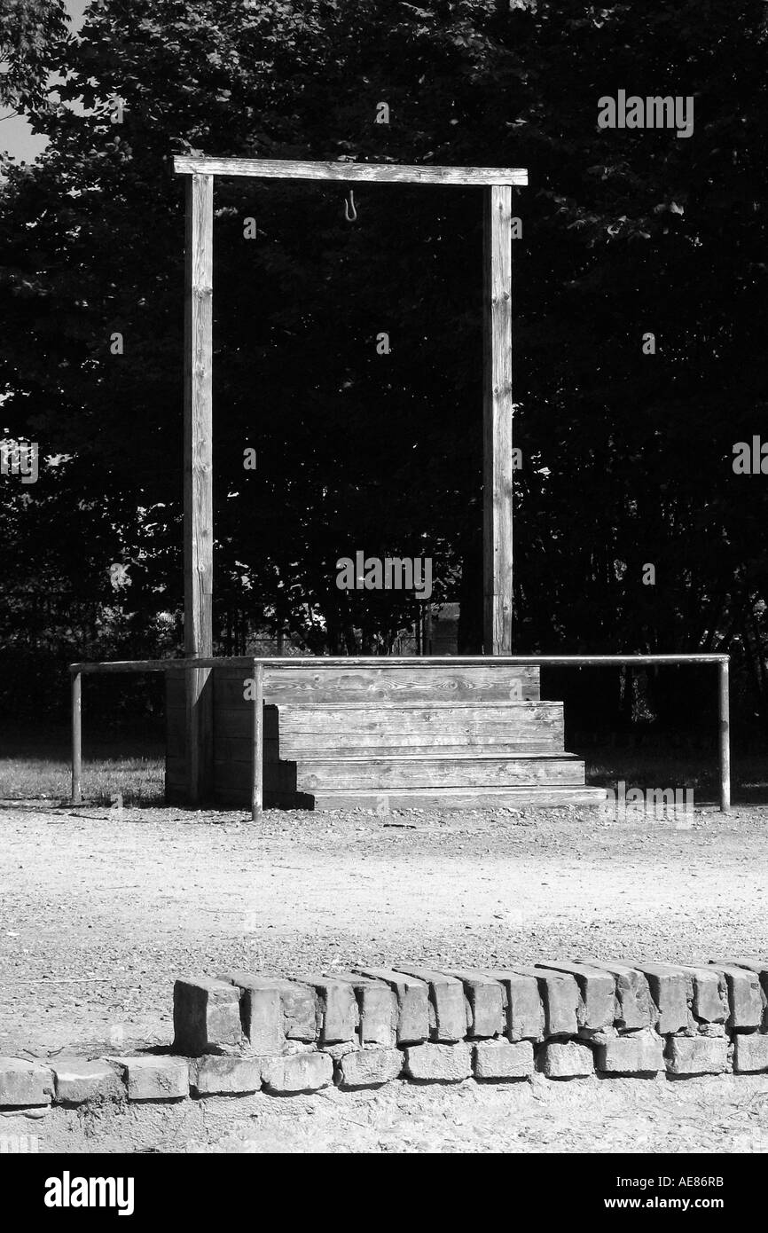 Galgen in AuschwitzBirkenau, Oswiecim, Polen Stockfotografie Alamy