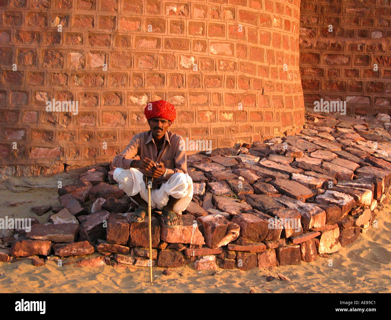 Kamelreiter in Osiyan Dorf Indien Rajasthan Stockfoto