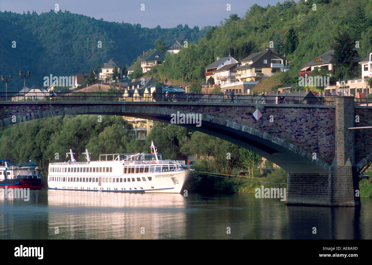 Schifffahrt auf der Mosel bei Cochem Germany Stockfoto