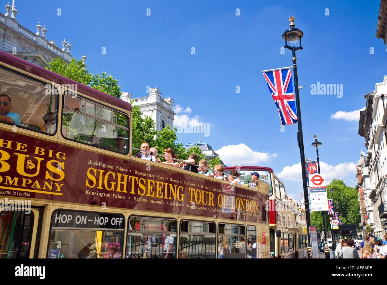 London-open-Top-Tour-bus Stockfoto