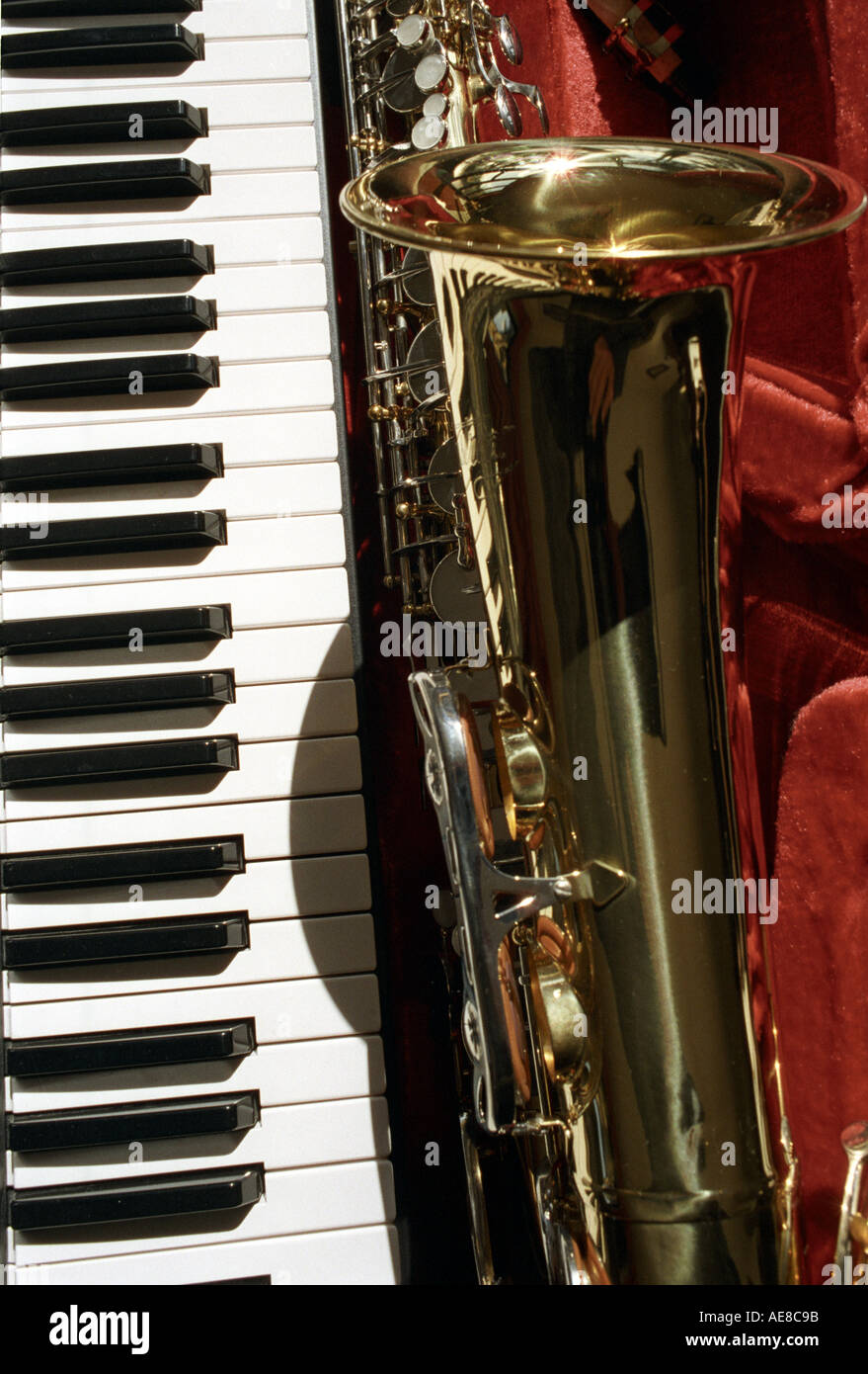 Saxophon und keyboards Stockfoto