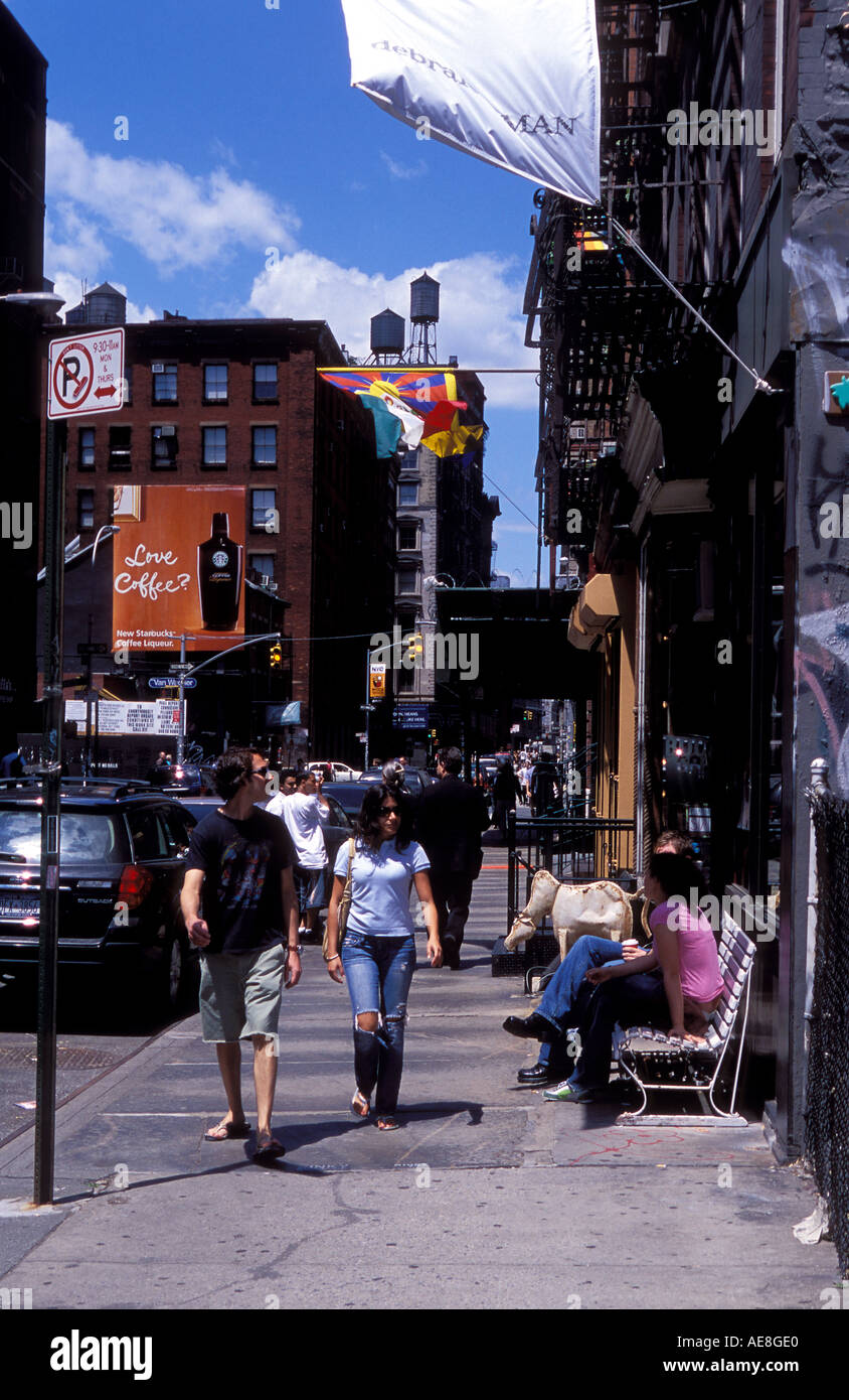 Straßenszene in Nolita Stadtteil Manhattan ny usa Stockfoto