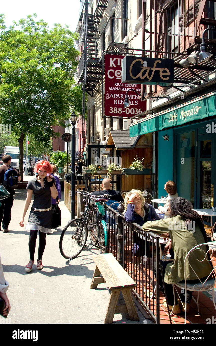 Straßenszene in der East Village Stadtteil Manhattan ny usa Stockfoto