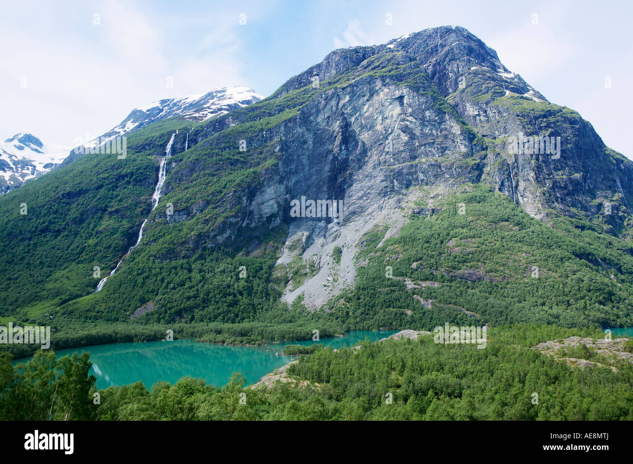 Ramnefjellet über Lovatnet in der Nähe von Loen Stryn Sogn Og Fjordane Norwegen Stockfoto