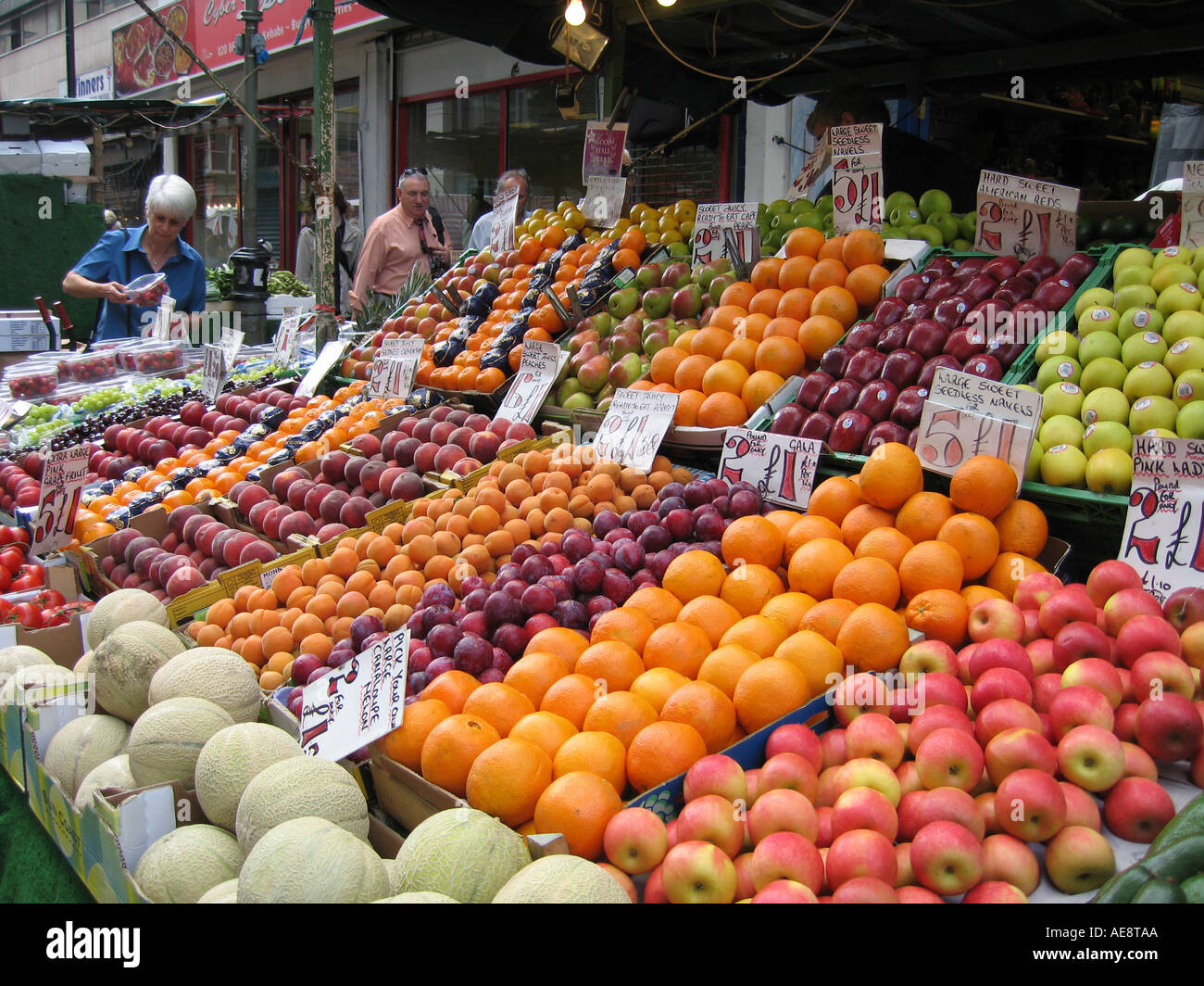 Obst stall in Croydon Markt Greater London UK Stockfoto