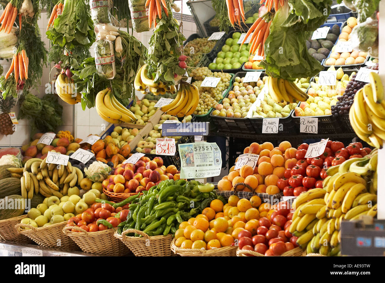 Markt in Almu Ecar Granada Provinz Spanien Stockfoto