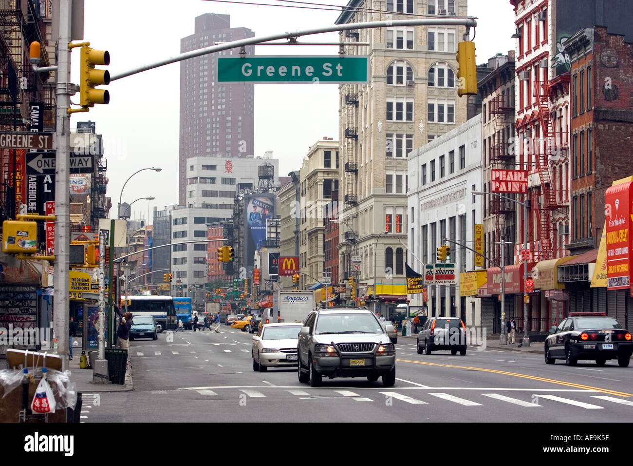 Beschäftigt Verkehr Manhattan NY USA Stockfoto