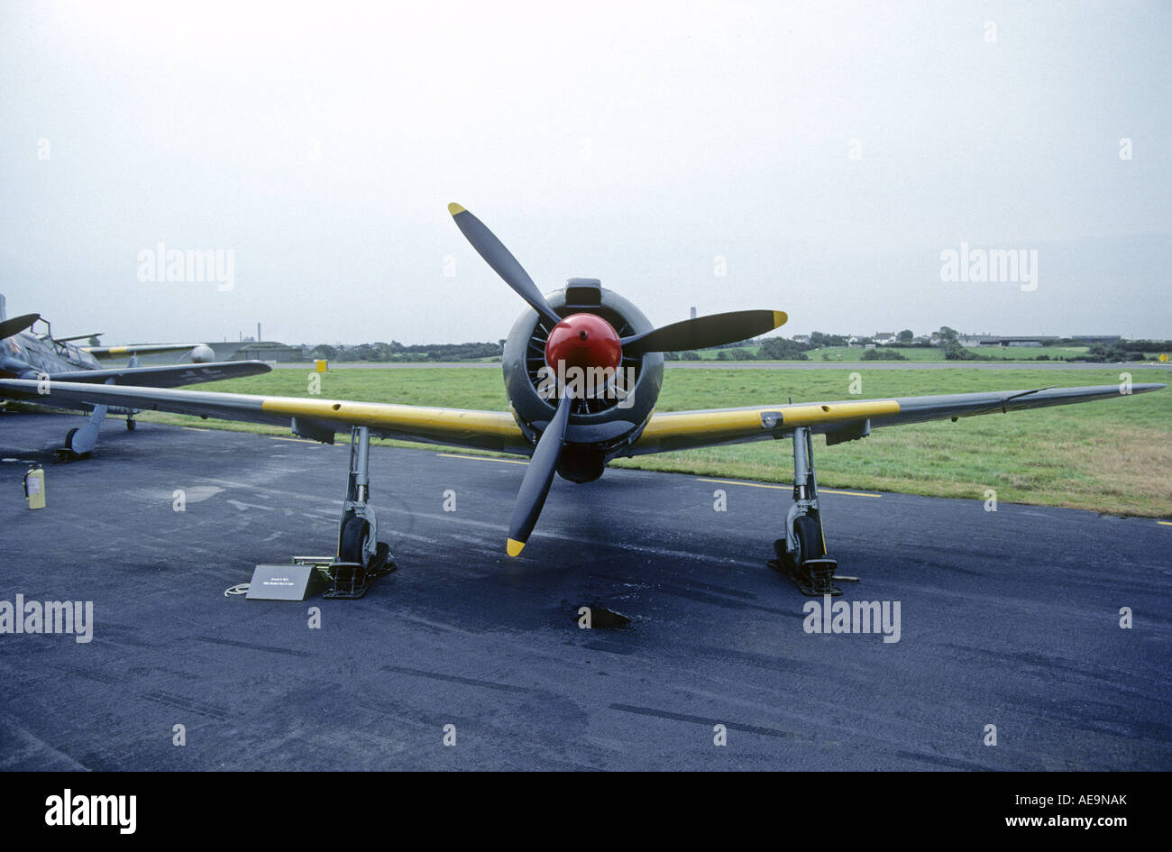 Vorderansicht der Kawasaki Ki-100 Typ 5 Imperiale japanische Kämpfer in RAF St. Athan Stockfoto